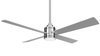Buy brushed-nickel-finish-with-silver-blades 4-Blades Falco Ceiling Fan with Light by Minka Aire