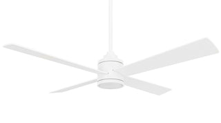 Buy flat-white-finish-with-flat-white-blades 4-Blades Falco Ceiling Fan with Light by Minka Aire