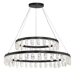 Buy coal-black-with-clear-glass Artic Glacier Outdoor (Damp) Chandelier by George Kovacs