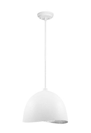 Buy textured-white-with-silver-leaf Eclos Outdoor (Damp) Pendant by George Kovacs