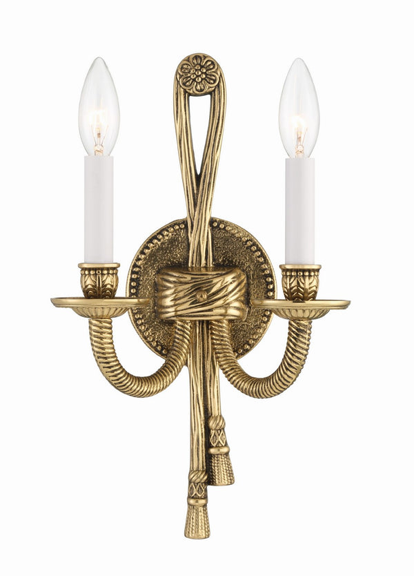 Cast Brass Wall Mount Outdoor (Damp) Sconce by Crystorama