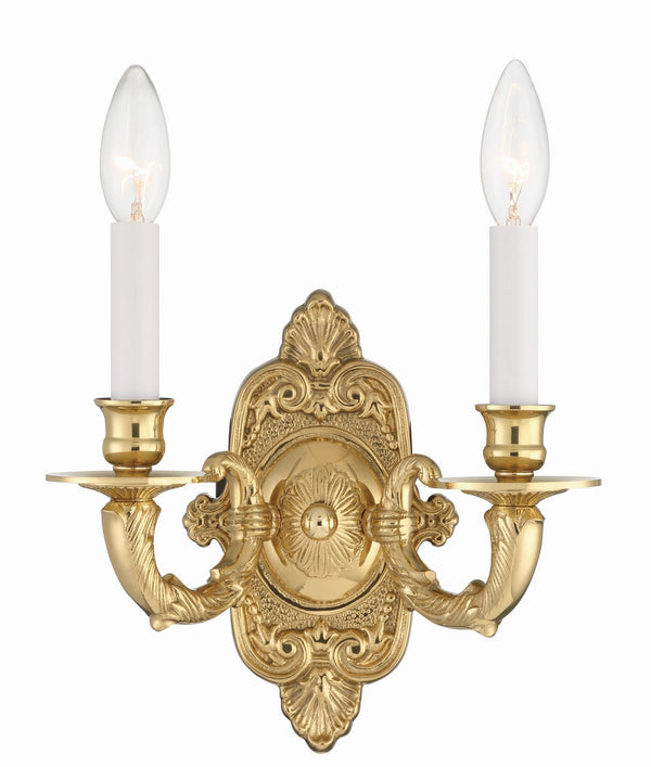 Cast Brass Wall Mount Outdoor (Damp) Wall Sconce by Crystorama