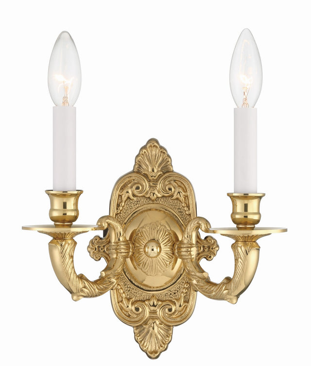 Cast Brass Wall Mount Outdoor (Damp) Sconce by Crystorama