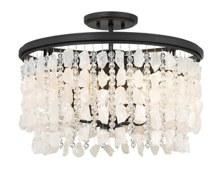 Shimmering Elegance Outdoor (Damp) Semi Flush Mount Light by Minka-Lavery