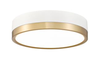 Buy matte-white-modern-gold Algar Outdoor (Damp) Flush Mount Ceiling Light by Z-Lite