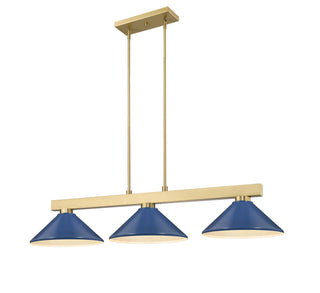 Buy modern-gold-with-navy-blue-glass-and-blue-shade Cobalt Billiard by Z-Lite