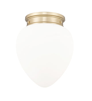Buy modern-gold-with-etched-opal-glass-and-opal-shade Gideon Outdoor (Damp) Flush Mount Ceiling Light by Z-Lite