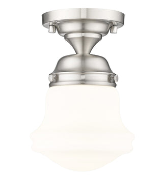 Buy brushed-nickel-with-matte-opal-glass-and-opal-shade Vaughn Outdoor (Damp) Flush Mount Ceiling Light by Z-Lite