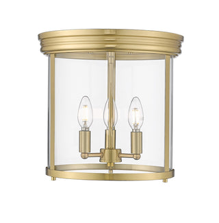 Buy luxe-gold-with-clear-glass-and-clear-shade Thayer Outdoor (Damp) Flush Mount Light by Z-Lite
