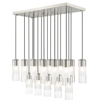 Buy brushed-nickel-with-clear-frosted-glass-and-frosted-shade Alton Outdoor (Damp) Chandelier by Z-Lite