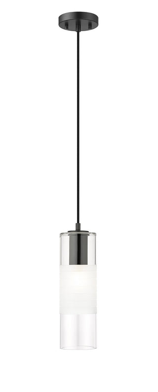 Buy matte-black-with-clear-frosted-glass-and-frosted-shade Alton Outdoor (Damp) Pendant by Z-Lite