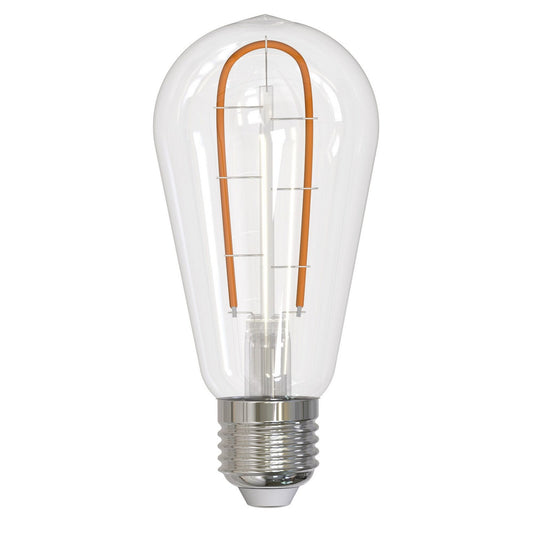 Antique 3 Watt (40 Watt Equivalent) E26 Medium ST18 120V LED 2100k Light Bulb by Bulbrite