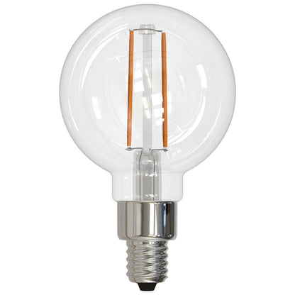 Globe 2.5 Watt (40 Watt Equivalent) E12 Candelabra G16 120V LED 2700k Light Bulb by Bulbrite