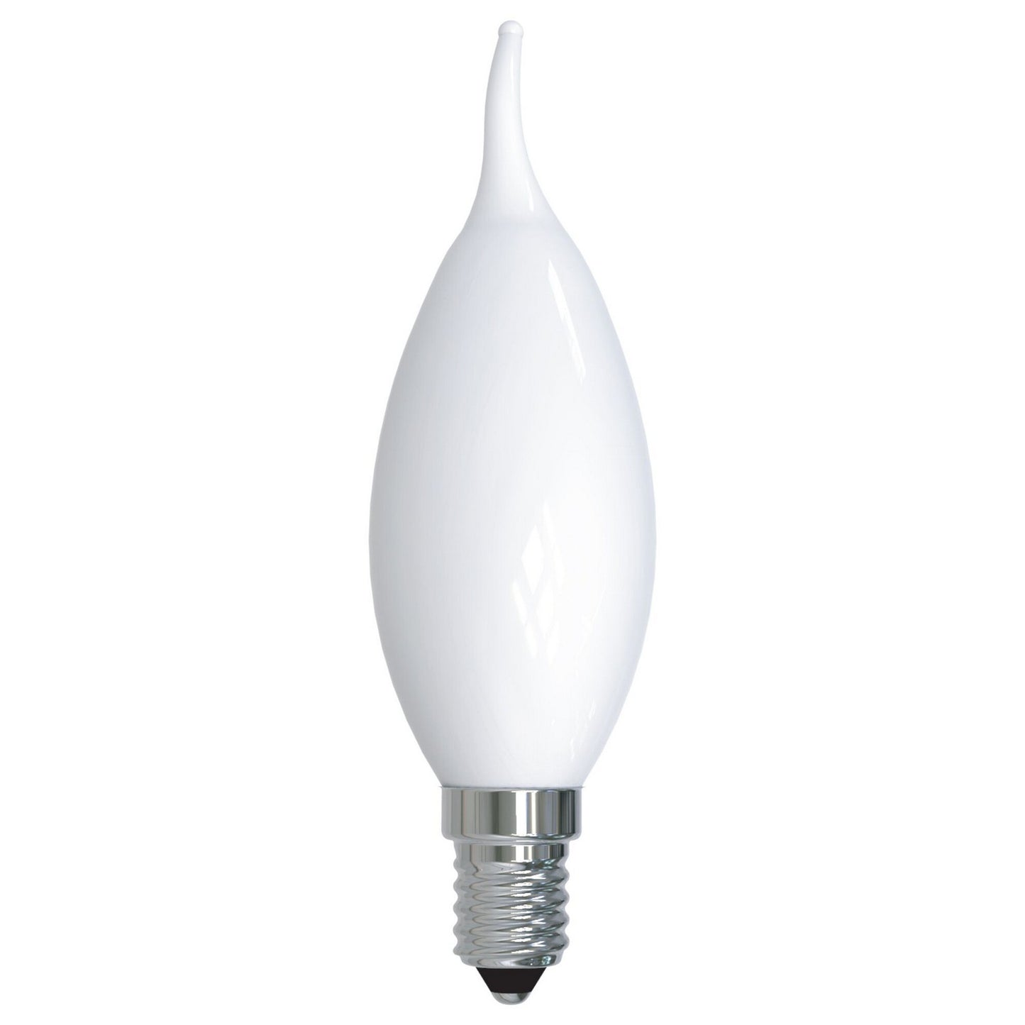 Flame Tip 4.5 Watt (60 Watt Equivalent) E12 Candelabra CA10 120V LED 3000k Light Bulb by Bulbrite