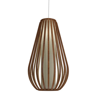 Buy imbuia-and-amber-brown-shade Balloon Outdoor (Damp) Pendant by Accord Lighting
