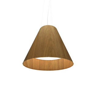 Buy louro-freijo-and-woven-natural-shade Conical Outdoor (Damp) Pendant by Accord Lighting