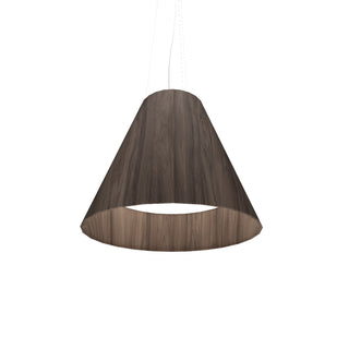 Buy american-walnut-and-white-shade Conical Outdoor (Damp) Pendant by Accord Lighting