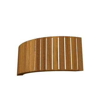 Buy teak Slatted Outdoor (Damp) Wall Lamp by Accord Lighting