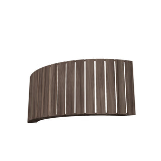 Buy american-walnut Slatted Outdoor (Damp) Wall Lamp by Accord Lighting