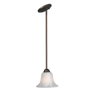 Buy rubbed-bronze-with-marbled-glass-glass-and-white-shade Chime Mini Pendant by Golden