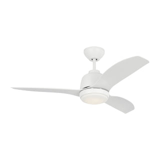 Buy matte-white-finish-with-matte-white-blades Avila Outdoor (Wet) Ceiling Fan with Light by Visual Comfort Fan