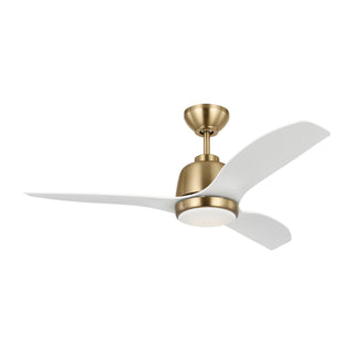Buy satin-brass-finish-with-matte-white-abs-blades 3-Blades Avila Visual Comfort Fan by Visual Comfort Fan