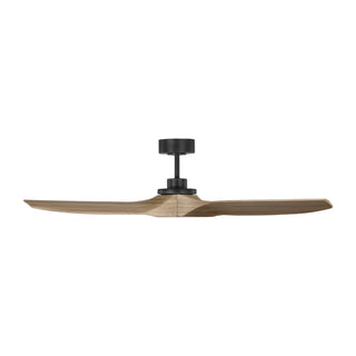 Buy midnight-black-finish-with-natural-honey-blades Collins Outdoor (Damp) Ceiling Fan by Visual Comfort Fan