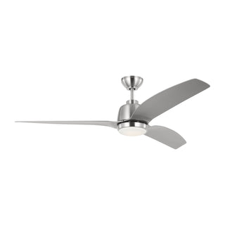 Buy brushed-steel-finish-with-silver-blades 3-Blades Avila Visual Comfort Fan by Visual Comfort Fan