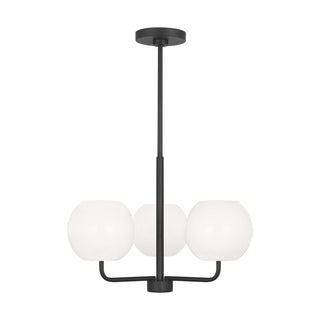 Buy midnight-black-with-opal-glass-and-opal-shade Rory Outdoor (Damp) Chandelier by Generation Lighting