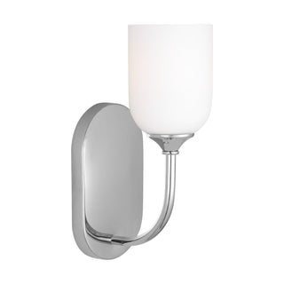Buy chrome-with-etched-white-inside-glass-and-white-shade Emile Vanity by Generation Lighting