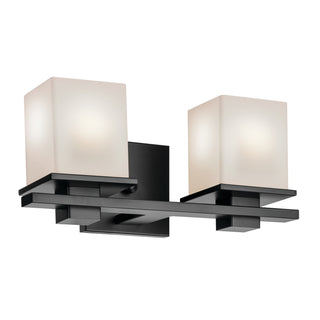 Buy black-with-satin-etched-cased-opal-glass-and-opal-shade Tully Vanity by Kichler