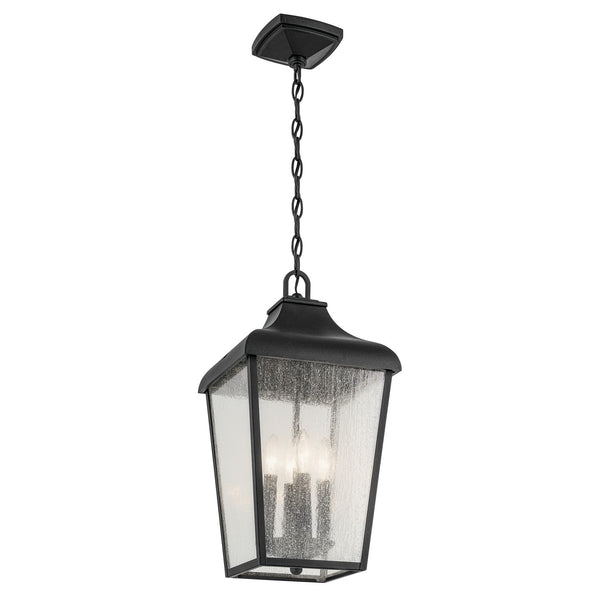 Kichler - 49740BKT - Four Light Outdoor Pendant - Forestdale - Textured Black from Lighting & Bulbs Unlimited in Charlotte, NC