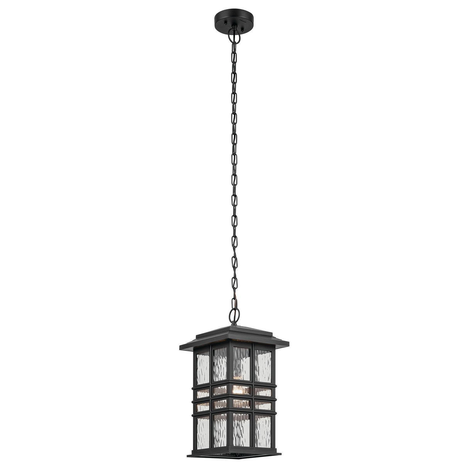 Kichler - 49833BKT - One Light Outdoor Pendant - Beacon Square - Textured Black from Lighting & Bulbs Unlimited in Charlotte, NC