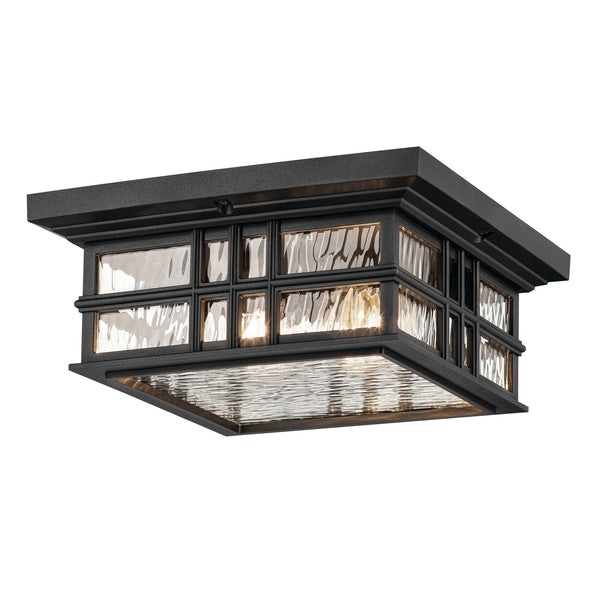 Kichler - 49834BKT - Two Light Outdoor Ceiling Mount - Beacon Square - Textured Black from Lighting & Bulbs Unlimited in Charlotte, NC