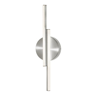 Buy satin-nickel-and-white-shade Ella Outdoor (Damp) Wall Sconce by AFX Lighting