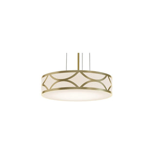 Buy gold-with-steel-glass-and-white-shade Lake Outdoor (Damp) Pendant by AFX Lighting