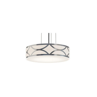 Buy painted-nickel-with-steel-glass-and-white-shade Lake Outdoor (Damp) Pendant by AFX Lighting