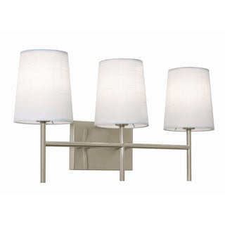 Buy satin-nickel-with-white-linen-glass-and-white-shade Rose Vanity by AFX Lighting