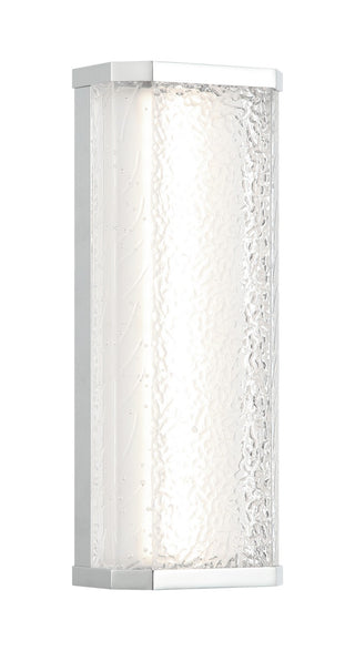 Buy chrome-with-textured-glass-glass-and-clear-textured-shade Aislynn Sconce by Matteo Lighting