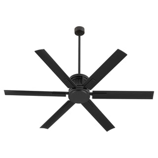 Buy matte-black-finish-with-matte-black-blades Zeus Outdoor (Damp) Ceiling Fan by Quorum