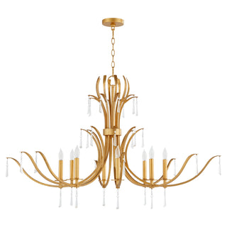 Buy gold-leaf Majesty Outdoor (Damp) Chandelier by Quorum
