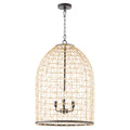 Rattan Outdoor (Damp) Pendant by Quorum