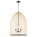 Rattan Outdoor (Damp) Pendant by Quorum