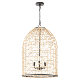 Buy matte-black Rattan Outdoor (Damp) Pendant by Quorum