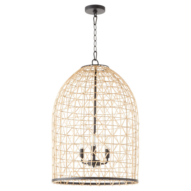 Rattan Outdoor (Damp) Pendant by Quorum
