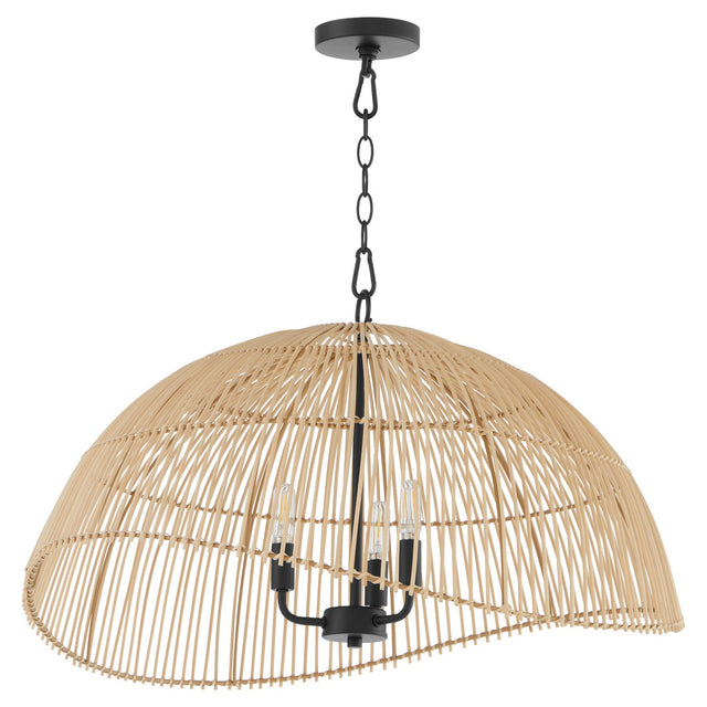 Rattan Outdoor (Damp) Pendant by Quorum
