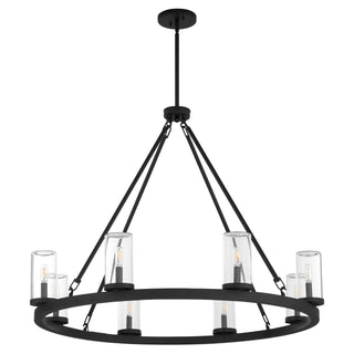Buy matte-black Gentry Outdoor (Wet) Chandelier by Quorum