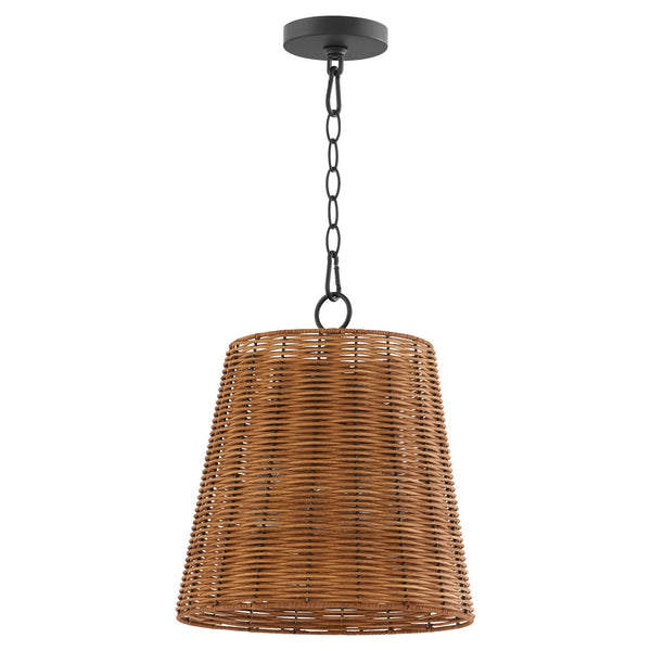 Wicker Outdoor (Damp) Pendant by Quorum