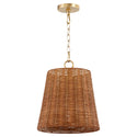Wicker Outdoor (Damp) Pendant by Quorum