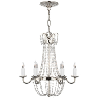 Buy polished-nickel-with-seeded-glass-glass Paris Flea Market Chandelier by Visual Comfort Signature